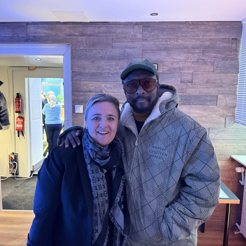 Katie with will.i.am